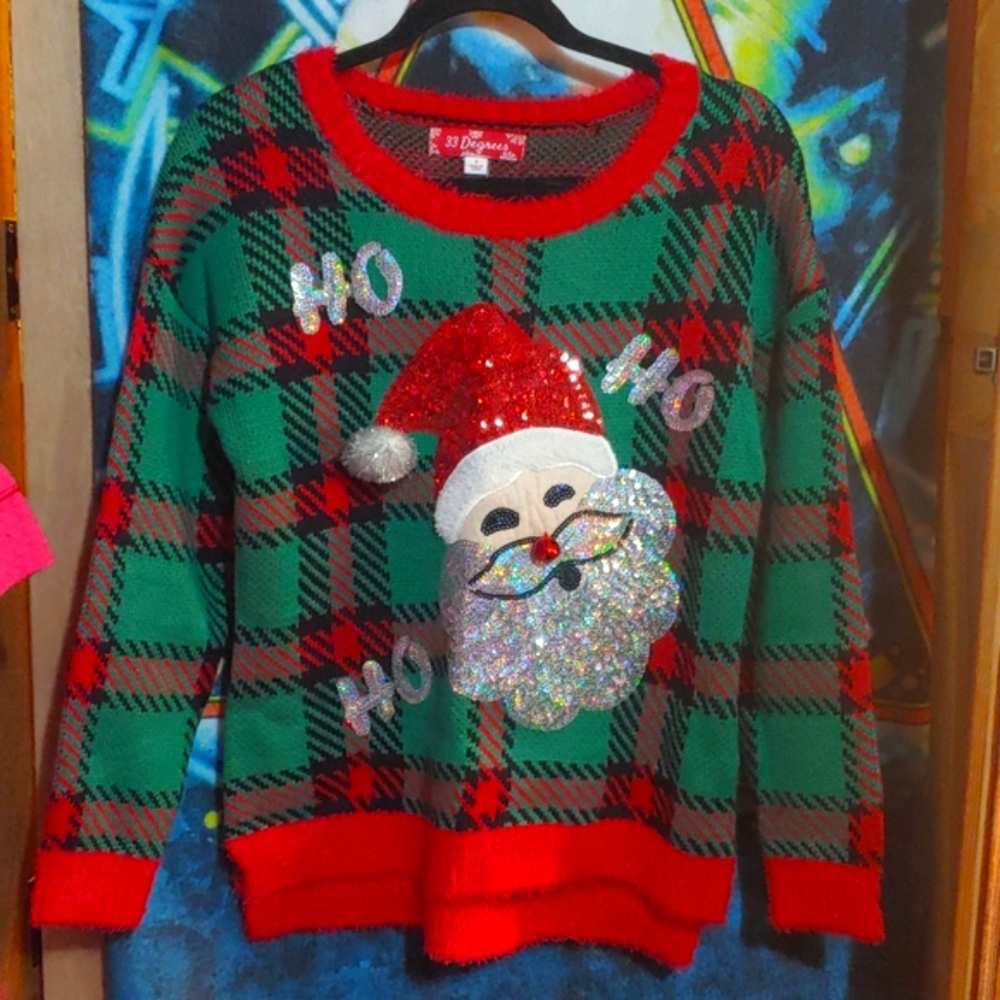 Santa Ho Ho Ho Christmas sweater size S NEW